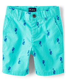 Short chino imprimé en coton Garçon
