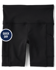 Girls Quick Dry High Rise Bike Shorts