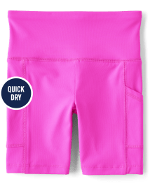 Girls Quick Dry High Rise Bike Shorts