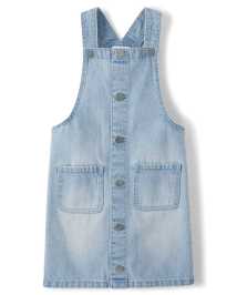 Girls Patch Pocket Denim Skirtall