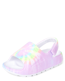 Toddler Girls Rainbow Tie Dye Slides