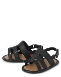 Baby Girls Perforated Flower Gladiator Sandals