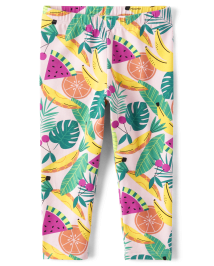 Girls Print Capri Leggings