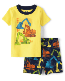 Boys construction pajamas best sale