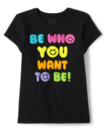 Girls Be Who You Want Graphic Tee