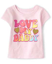 Baby And Toddler Girls Love My Daddy Graphic Tee