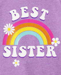 Baby And Toddler Girls Best Sister Graphic Tee