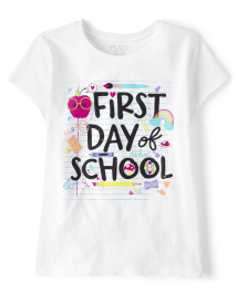 Girls First Day Of School Graphic Tee