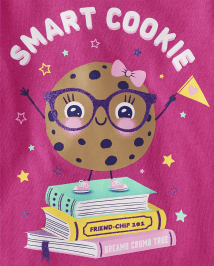 Baby And Toddler Girls Smart Cookie Graphic Tee