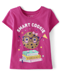 Baby And Toddler Girls Smart Cookie Graphic Tee