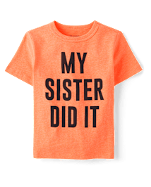 Baby And Toddler Boys My Sister Did It Graphic Tee