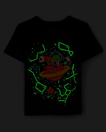 Baby And Toddler Boys Glow Alien Graphic Tee