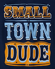 Baby And Toddler Boys Small Town Dude Graphic Tee