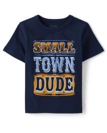 Baby And Toddler Boys Small Town Dude Graphic Tee