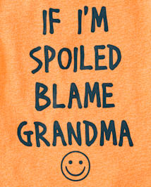 Baby And Toddler Boys Blame Grandma Graphic Tee