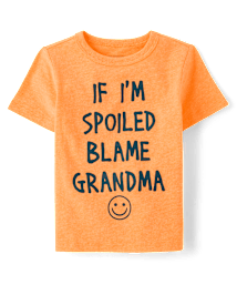 Baby And Toddler Boys Blame Grandma Graphic Tee