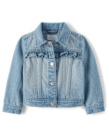 Baby And Toddler Girls Ruffle Denim Jacket