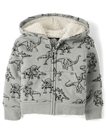 Baby And Toddler Boys Active Long Sleeve Print Fleece Sherpa Lined Zip Up Hoodie IGLOO The Children s Place CA