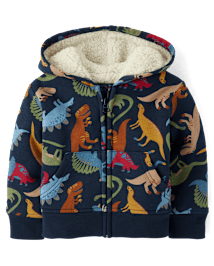 Baby And Toddler Boys Active Long Sleeve Print Fleece Sherpa Lined Zip Up Hoodie TIDAL The Children s Place CA
