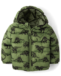 Toddler Boys Print Puffer Jacket