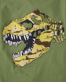 Boys Camo Dino Graphic Tee