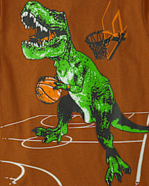 Boys Dino Basketball Graphic Tee