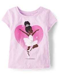 Baby And Toddler Girls Ballerina Graphic Tee