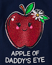 Baby And Toddler Girls Apple Graphic Tee