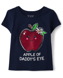 Baby And Toddler Girls Apple Graphic Tee