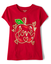 Girls Love Apple Graphic Tee