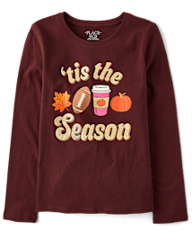 Girls 'Tis The Season Graphic Tee