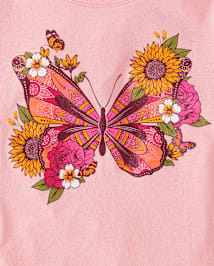 Girls Butterfly Graphic Tee