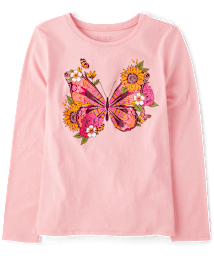 Girls Butterfly Graphic Tee