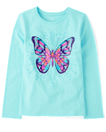 Girls Butterfly Graphic Tee