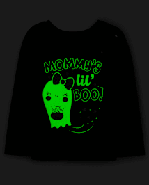 Baby And Toddler Girls Glow Mommy's Boo Graphic Tee