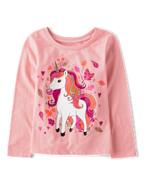 Baby And Toddler Girls Unicorn Graphic Tee