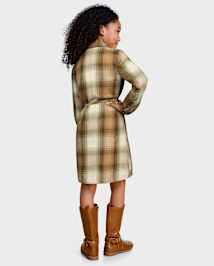 Girls Matching Family Plaid Flannel Shirt Dress