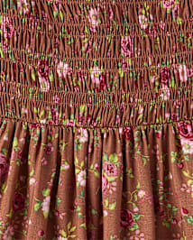 Girls Floral Smocked Dress