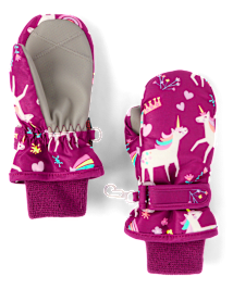 Toddler Girls Print Ski Mittens