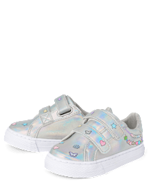 Baskets basses à motif holographique Doodle pour petites filles