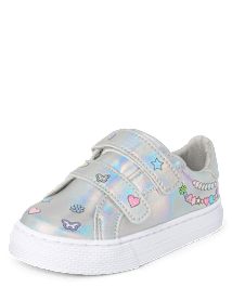 Baskets basses à motif holographique Doodle pour petites filles