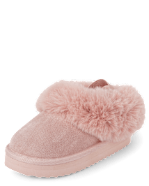 Toddler Girls Platform Teddy Slip Ons