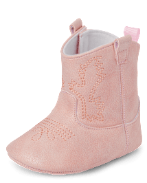 Bottes de cow-girl à coutures scintillantes pour bébé fille