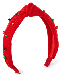 Girls Jingle Bell Top Knot Headband