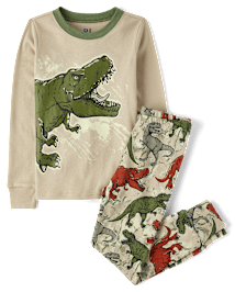 Boys Dino Snug Fit Cotton Pajamas