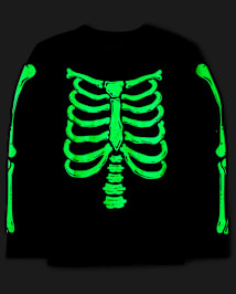 Unisex Kids Matching Family Glow Skeleton Graphic Tee