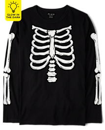 Unisex Adult Matching Family Glow Skeleton Graphic Tee