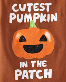 Baby And Toddler Boys Cutest Pumpkin Graphic Tee