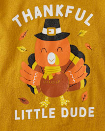 Baby And Toddler Boys Thankful Dude Graphic Tee