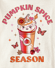 Girls Pumpkin Spice Season Snug Fit Cotton Pajamas